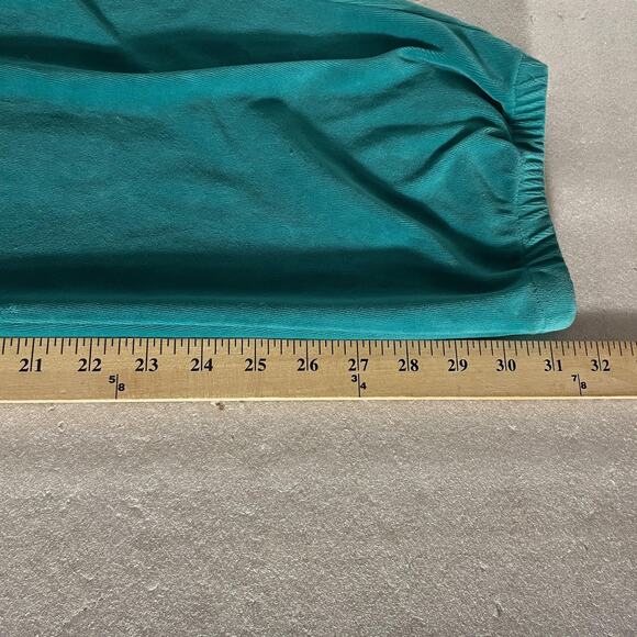 Vintage 90s FILA Pants Men 38 Teal Velour Sweatpants Joggers Elastic Cuffs Logo - Picture 12 of 12